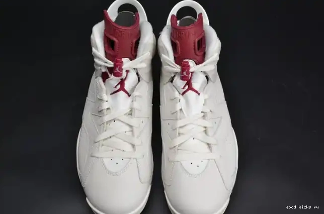 80% Off Sale Maroon Retro Air 6 384664-116 Jordan white 0507